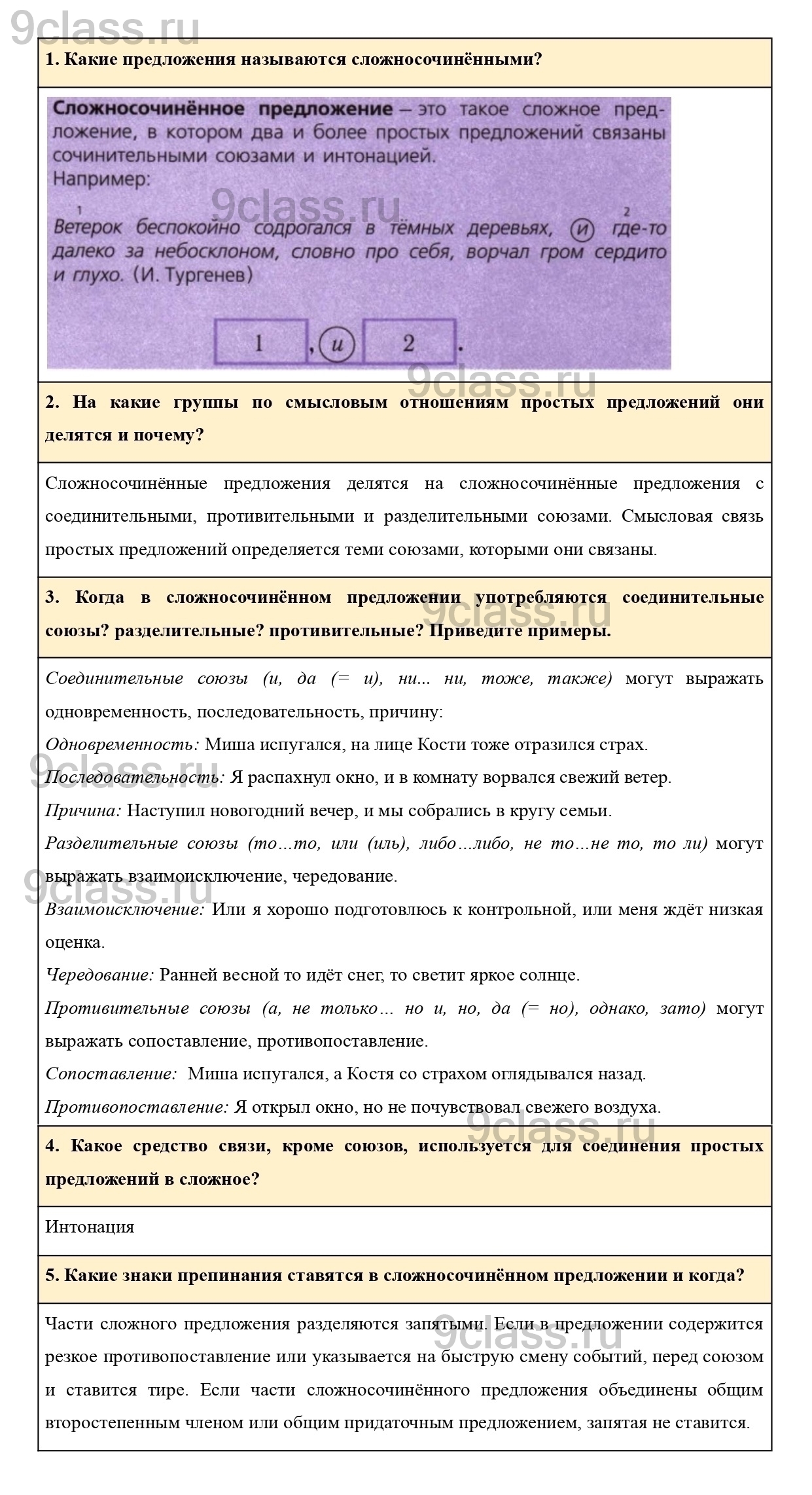 Контрольные вопросы стр.49 - ГДЗ по Русскому язык для 9 класса Учебник  Ладыженская, Тростенцова, Дейкина, Александрова решебник