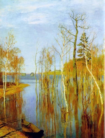 Сочинение-этюд по картине Левитана «Весна - большая вода»